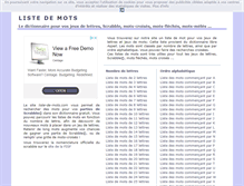 Tablet Screenshot of liste-de-mots.com